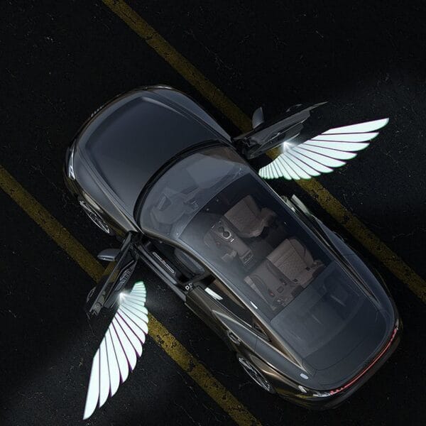 Car Angel Wings Wireless Door Lights, Car Ambient Lighting Projection Lights - Image 3