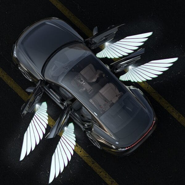 Car Angel Wings Wireless Door Lights, Car Ambient Lighting Projection Lights - Image 4