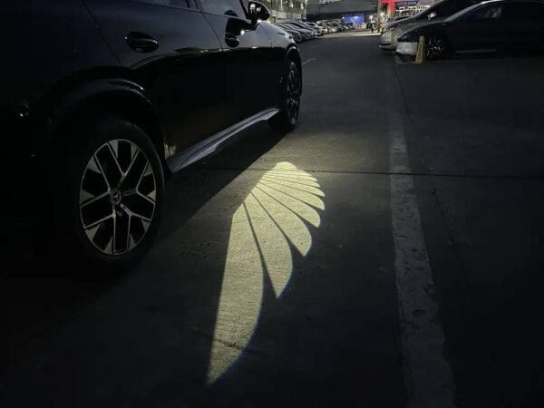 LED Angel Wing Car Rearview Mirror Welcome Carpet Projection Lamp - Image 4