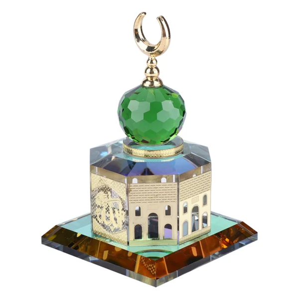 Gilded Al Aqsa Mosque Crystal Miniature – Islamic Gift & Home Decor - Image 4