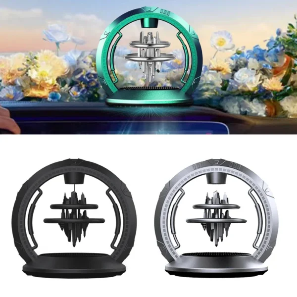 Solar-Powered Rotating Creative Ornament, Interior Car Decoration with Long-Lasting Fragrance, Car Air Freshener - Image 3