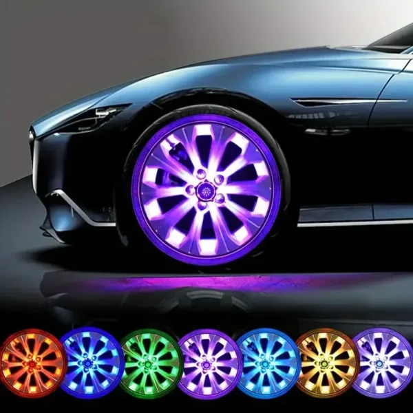 Universal Colourful Car Motorcycle Tyre Light Solar LED Dazzling Wheel Bone Lights