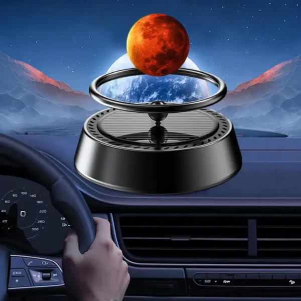 Solar Car Aromatherapy Vehicle Air Freshener Rotating Auto Essntial Oil Diffuser With Interstellar Ball Relieve & Refresh For - Image 6