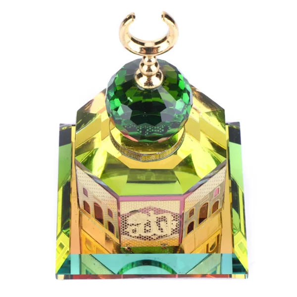 Gilded Al Aqsa Mosque Crystal Miniature – Islamic Gift & Home Decor - Image 3