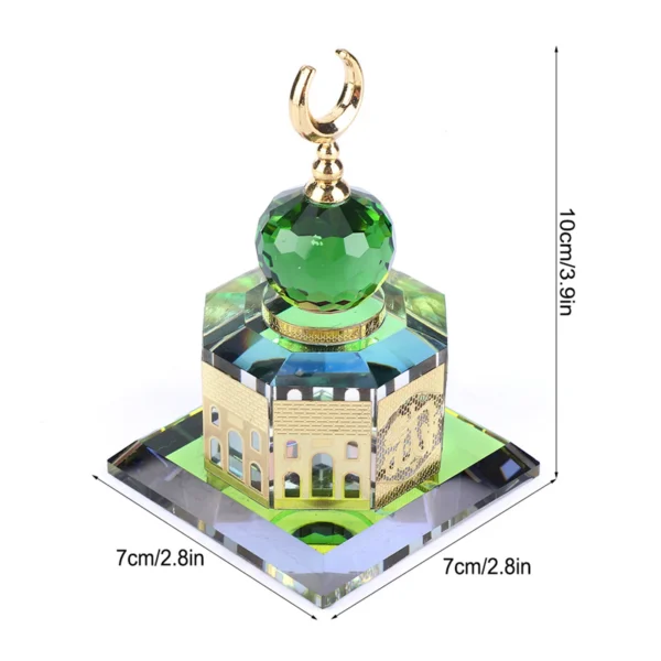 Gilded Al Aqsa Mosque Crystal Miniature – Islamic Gift & Home Decor - Image 6