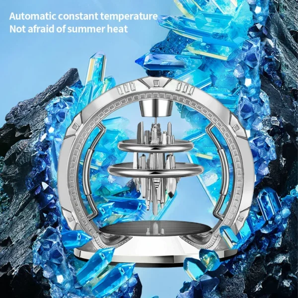 Solar-Powered Rotating Creative Ornament, Interior Car Decoration with Long-Lasting Fragrance, Car Air Freshener - Image 5