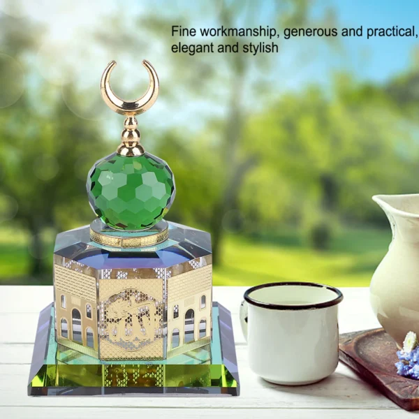 Gilded Al Aqsa Mosque Crystal Miniature – Islamic Gift & Home Decor - Image 2