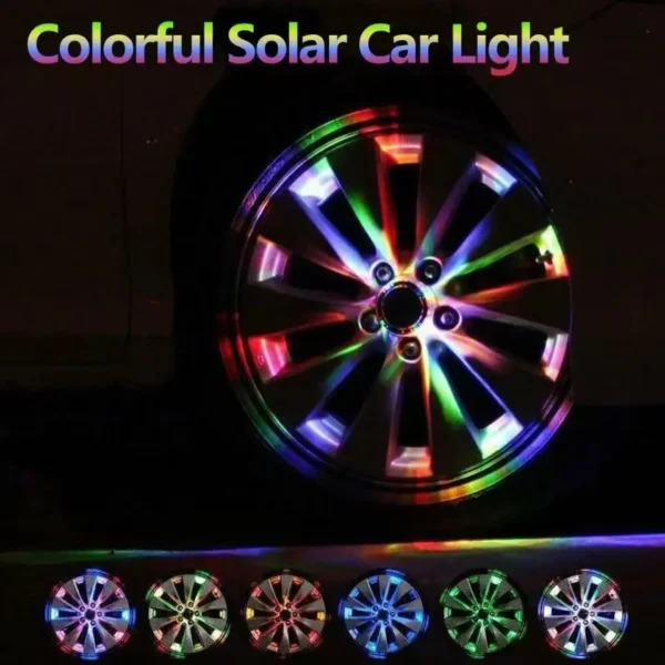 1/2/3/4pcs Solar Energy Flash LED Light Car Wheel light Hub bulb Tire Tyre Valve Cap Lamp led lights car accessories