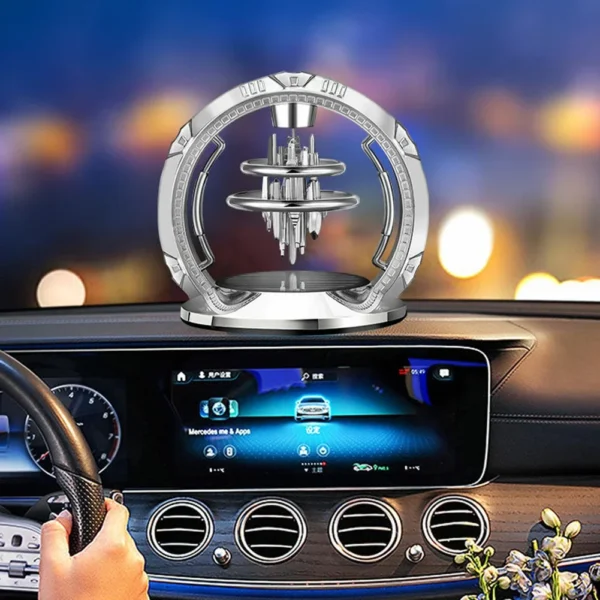 Solar-Powered Rotating Creative Ornament, Interior Car Decoration with Long-Lasting Fragrance, Car Air Freshener - Image 6