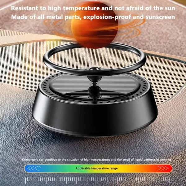 Solar Car Aromatherapy Vehicle Air Freshener Rotating Auto Essntial Oil Diffuser With Interstellar Ball Relieve & Refresh For - Image 4