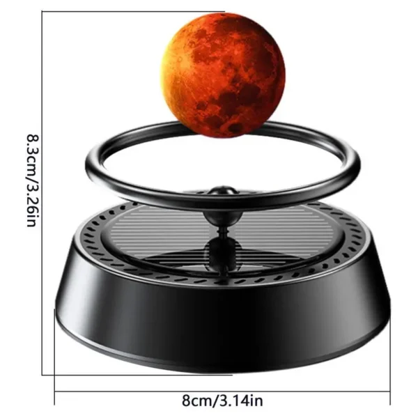 Solar Car Aromatherapy Vehicle Air Freshener Rotating Auto Essntial Oil Diffuser With Interstellar Ball Relieve & Refresh For - Image 2