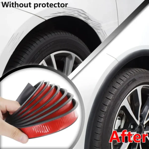 3Meter Rubber Car Fender Extension Wheel Eyebrow Flare Protector Running Boards Mud Flap Edge Sealing Strip Scratch Resistant - Image 4