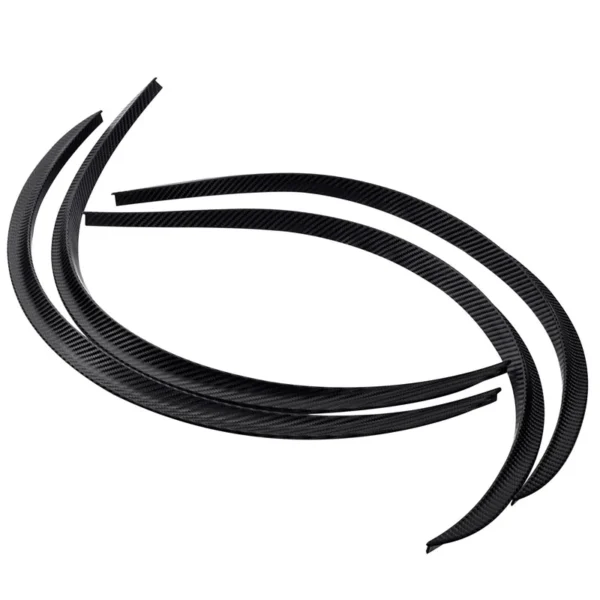Universal 4PCS Car Truck Body Fender Flare Rubber Wheel Arches Eyebrow Lip Anti-scratch Strip Sticker Mud Flaps Guard Trim - Image 2