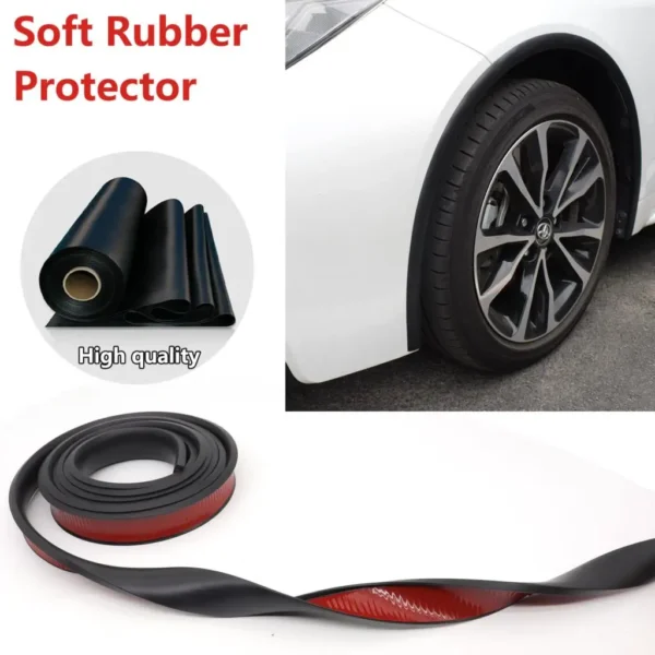 3Meter Rubber Car Fender Extension Wheel Eyebrow Flare Protector Running Boards Mud Flap Edge Sealing Strip Scratch Resistant - Image 5